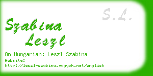 szabina leszl business card